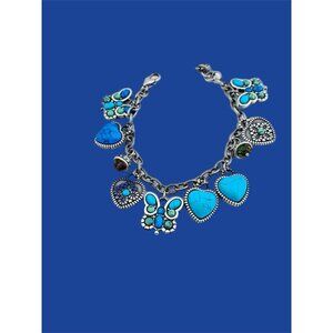Brighton Butterflight Heart & Butterfly Charm Bracelet.